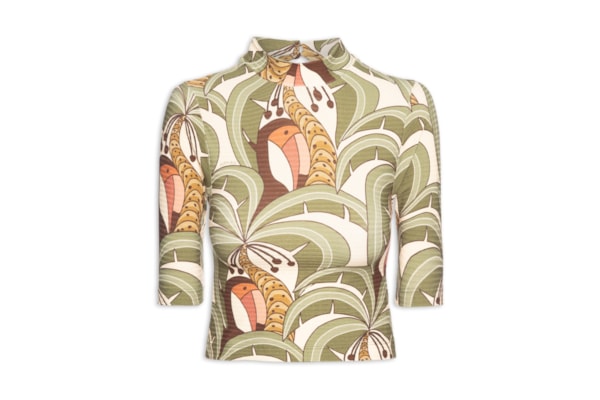 Blusa Feminina Cropped Bananada De Tucano - Verde