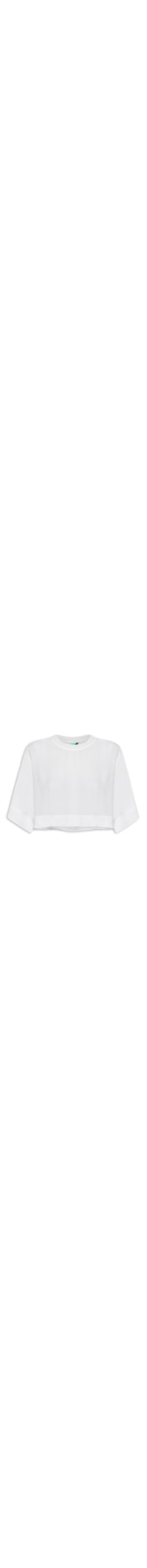 Blusa Feminina Cropped Básica - Branco