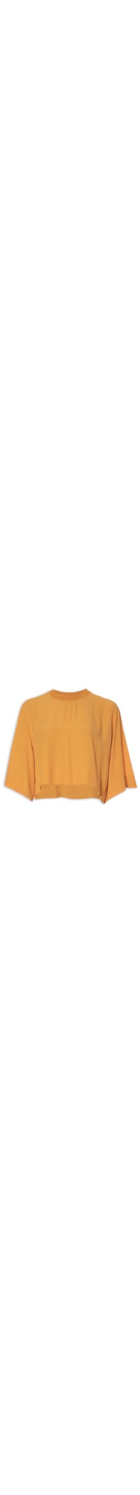 Blusa Feminina Cropped Básica - Laranja