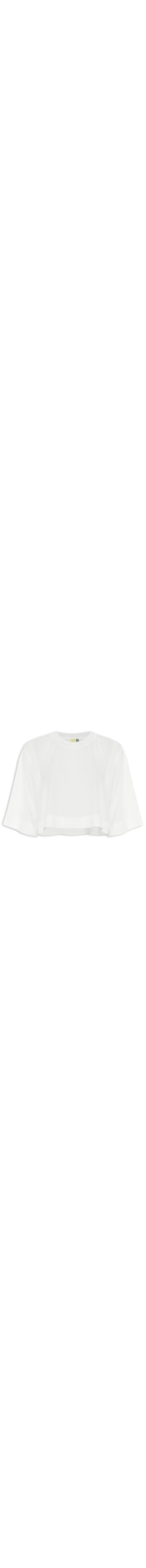 Blusa Feminina Cropped Básica - Off White