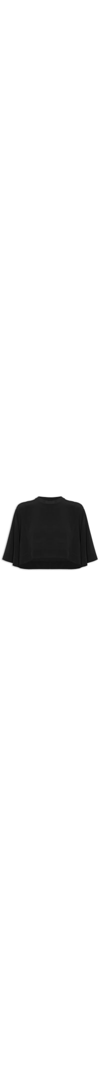 Blusa Feminina Cropped Básica - Preto