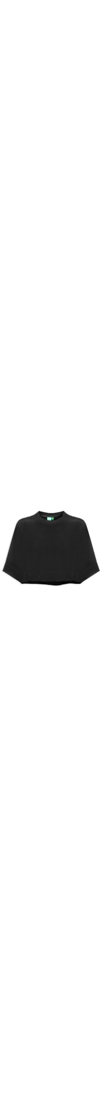 Blusa Feminina Cropped Básica - Preto