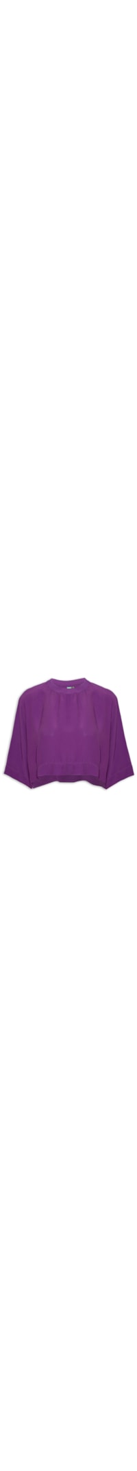 Blusa Feminina Cropped Básica - Roxo