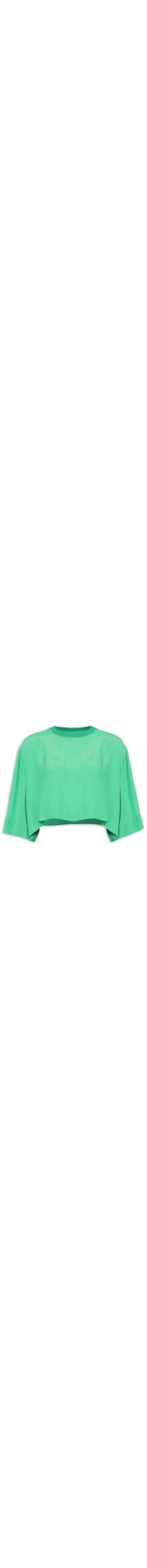Blusa Feminina Cropped Básica - Verde