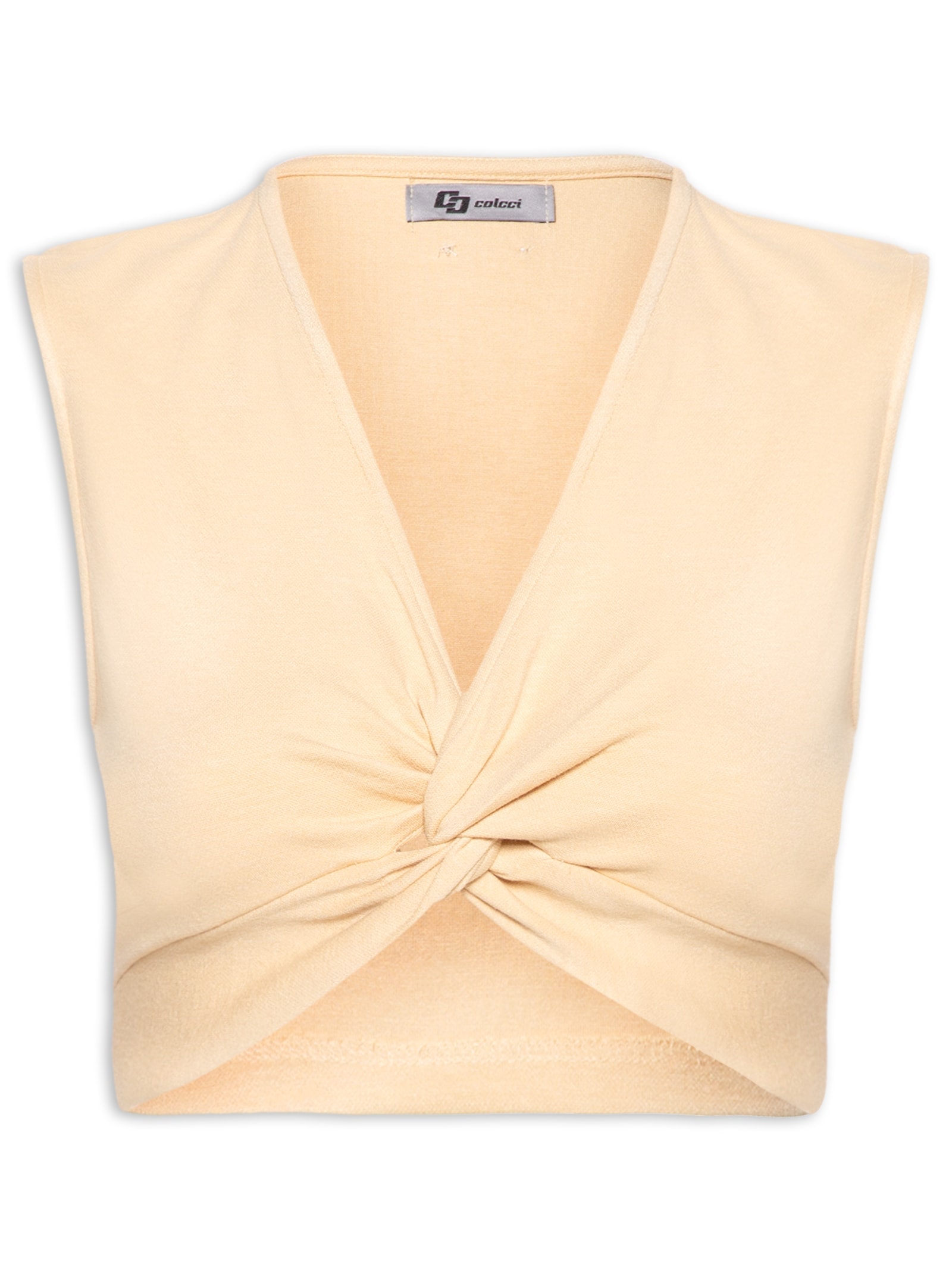 Blusa Feminina Cropped Bege Colcci