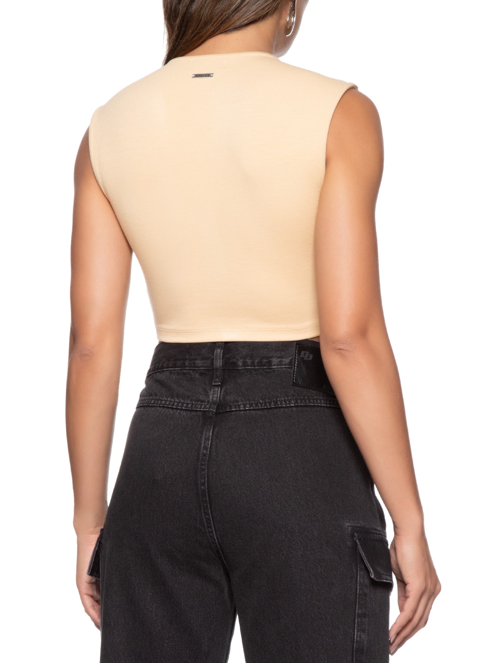 Blusa Feminina Cropped Bege Colcci