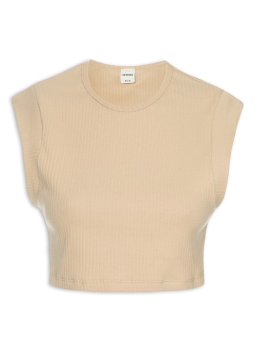 Blusa Feminina Cropped – Bege