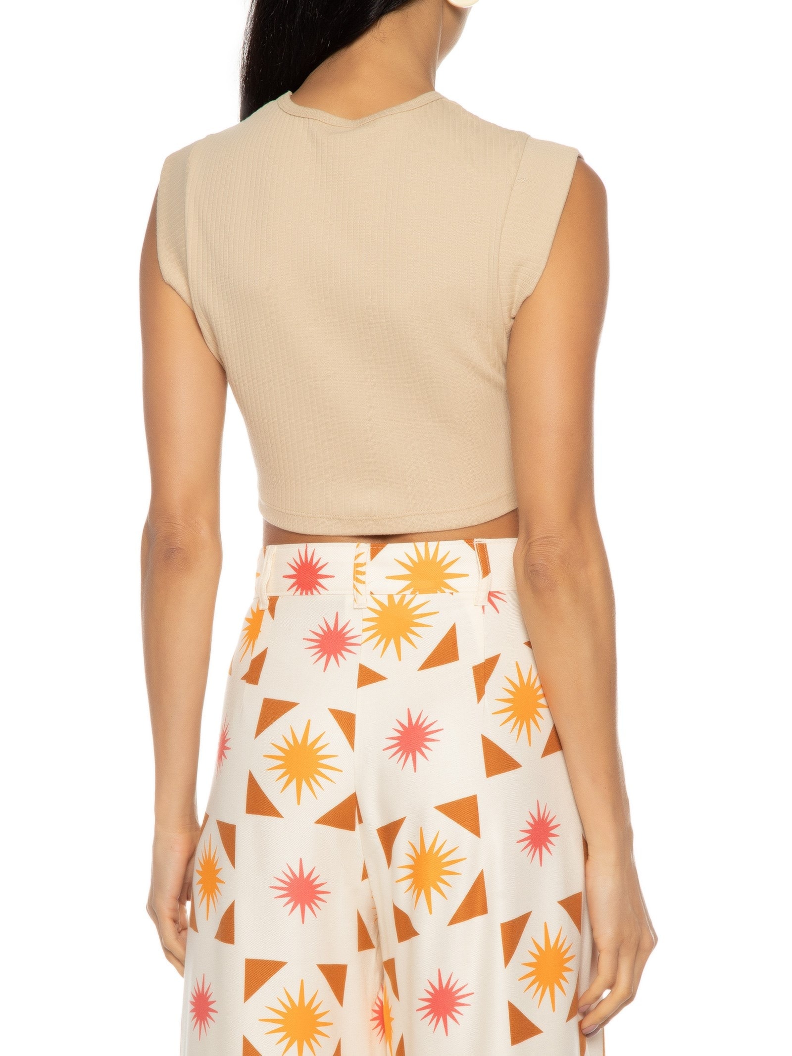 Blusa Feminina Cropped Bege Hering