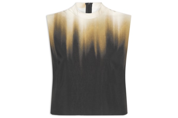 Blusa Feminina Cropped Blurred Superlight - Preto