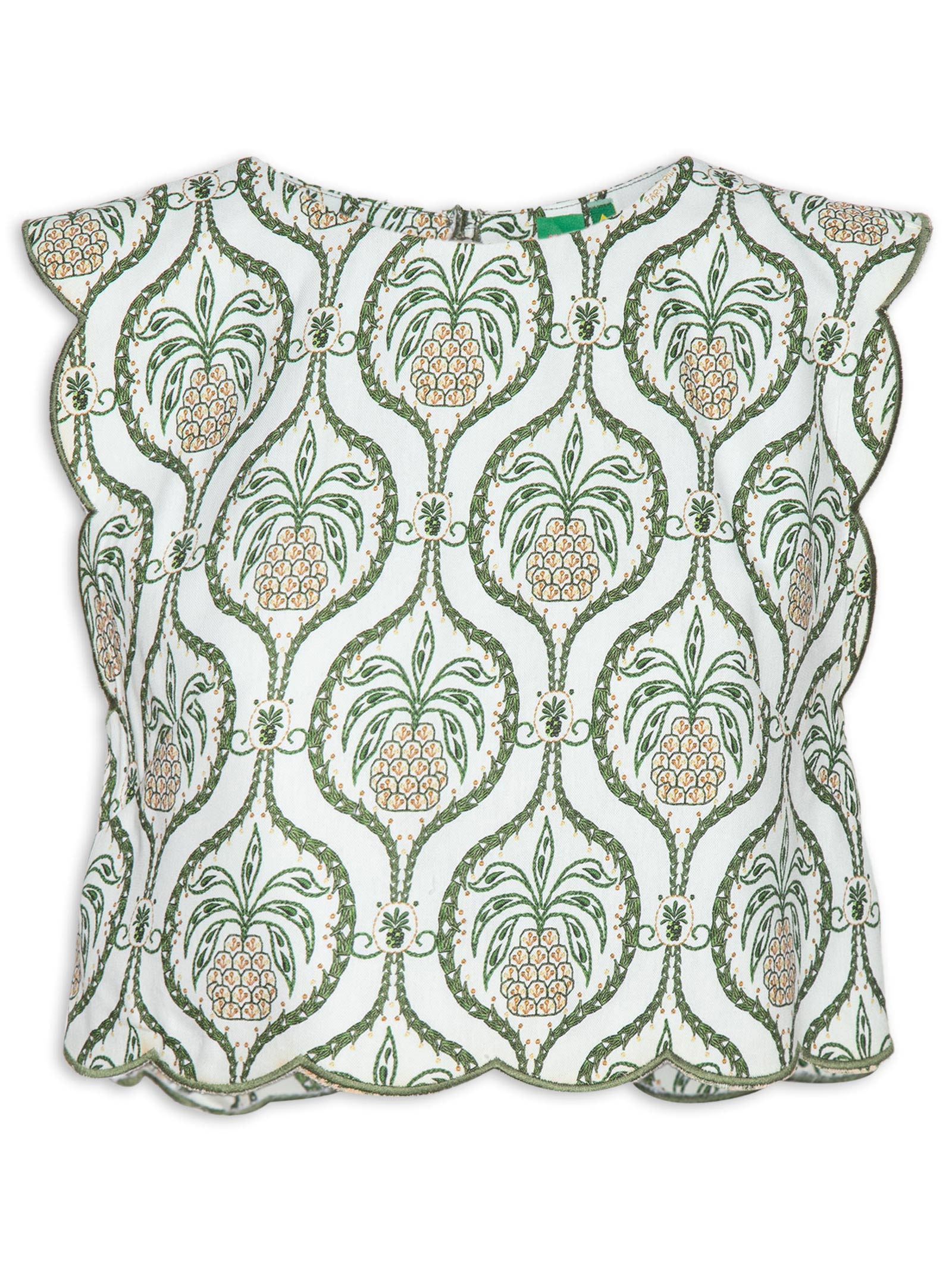 Blusa Feminina Cropped Brilho De Abacaxi Verde Farm