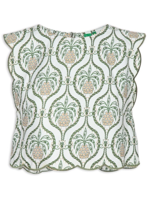 Blusa Feminina Cropped Brilho De Abacaxi – Verde