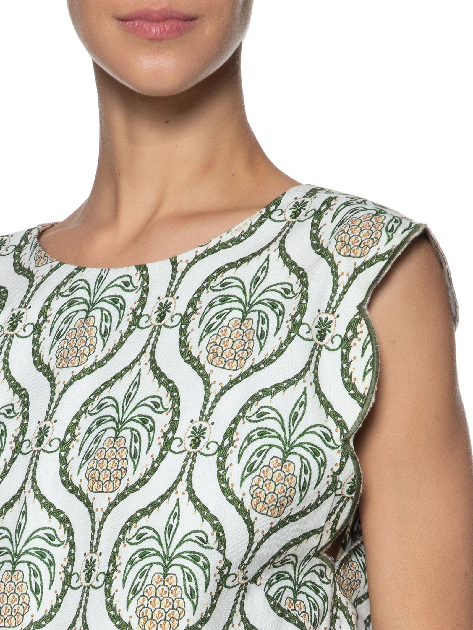 Blusa Feminina Cropped Brilho De Abacaxi Verde Farm