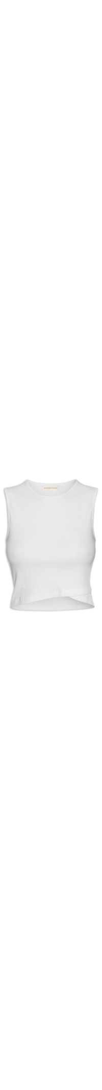 Blusa Feminina Cropped Canelada - Branco