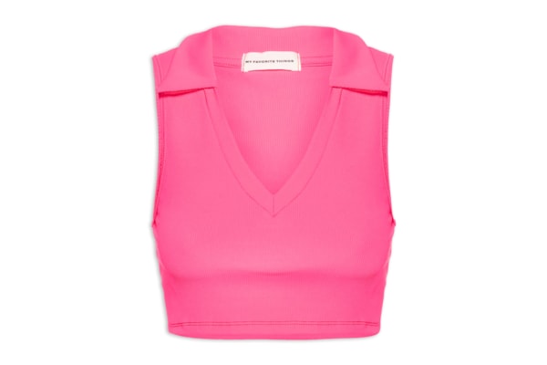 Blusa Feminina Cropped Com Gola - Rosa