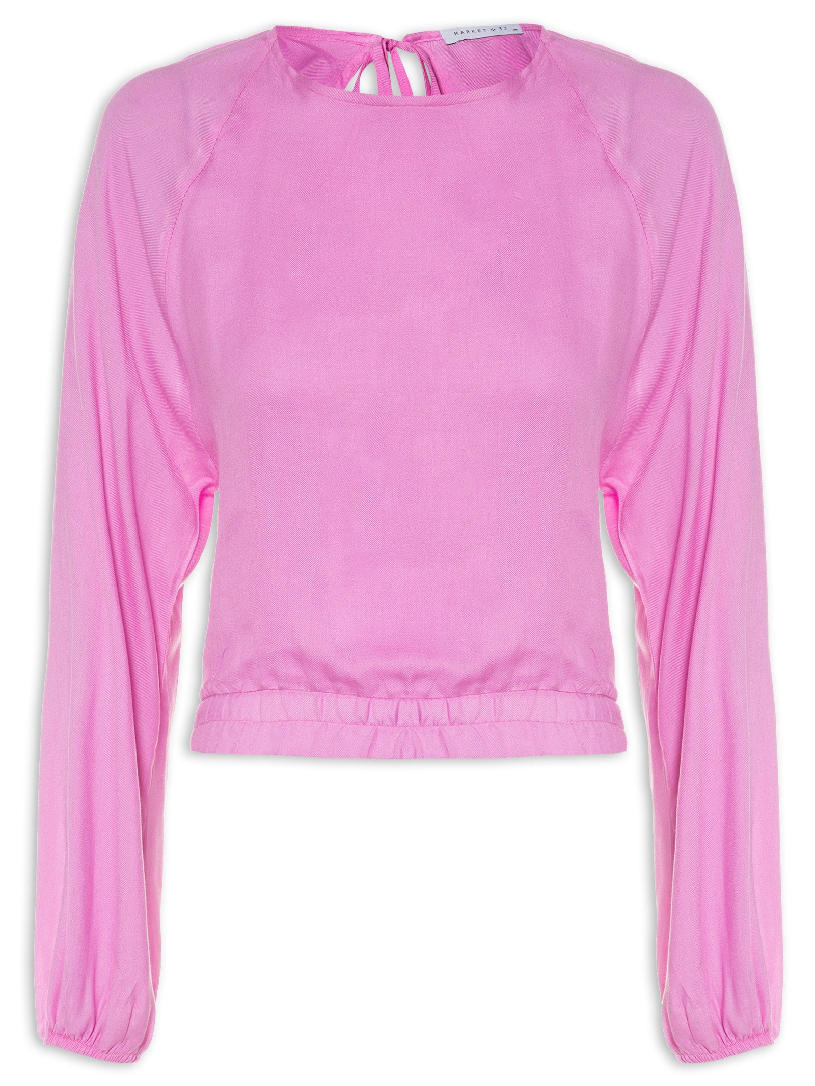Blusa Feminina Cropped Costas Abertas Rosa Market 33
