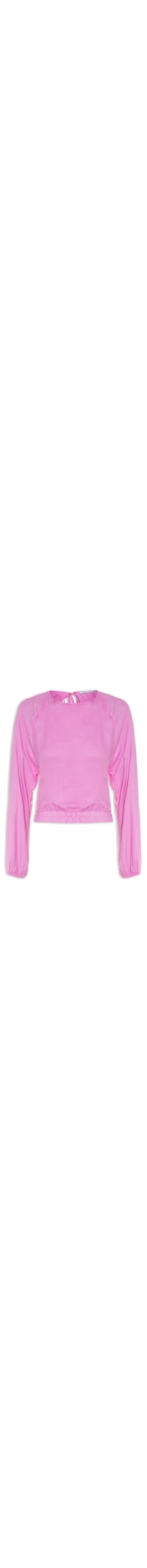 Blusa Feminina Cropped Costas Abertas - Rosa