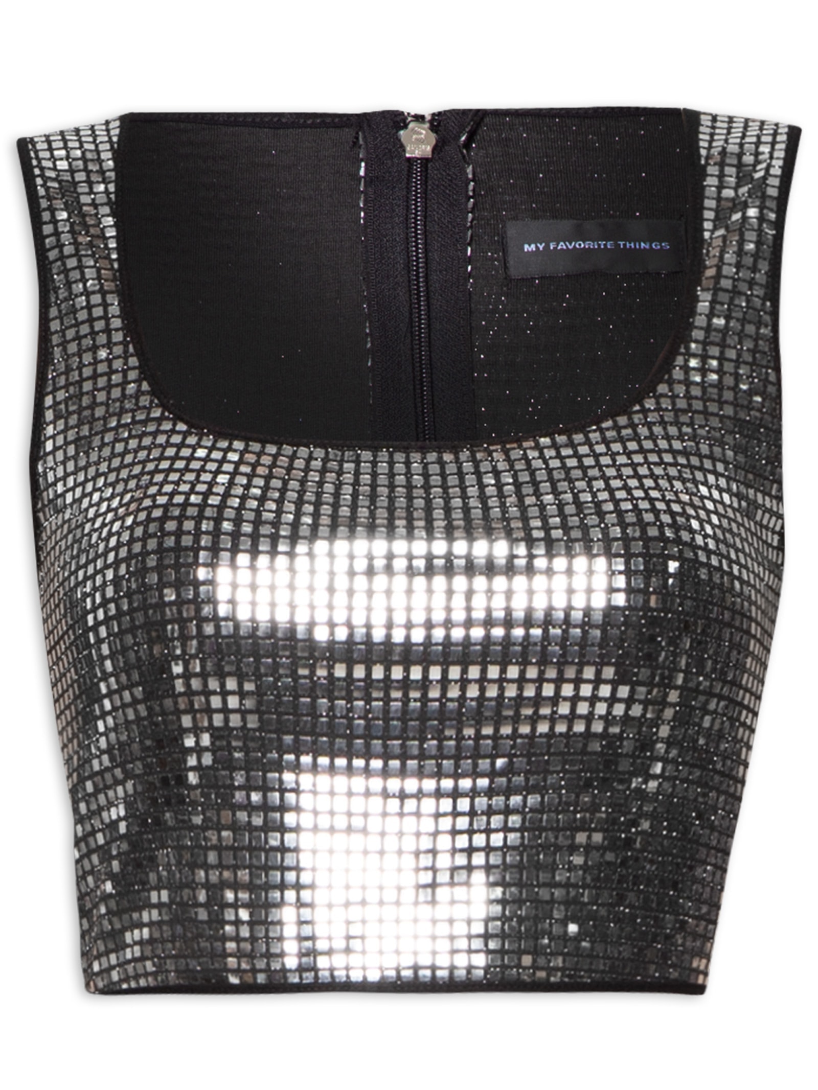 Blusa Feminina Cropped Decote Quadrado Prata  My Favorite Things