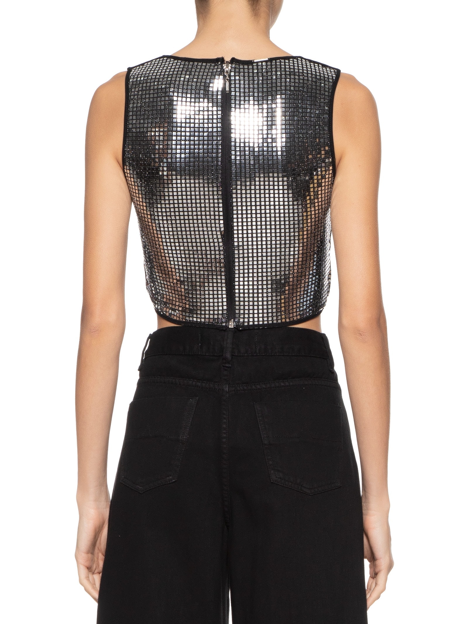 Blusa Feminina Cropped Decote Quadrado Prata  My Favorite Things