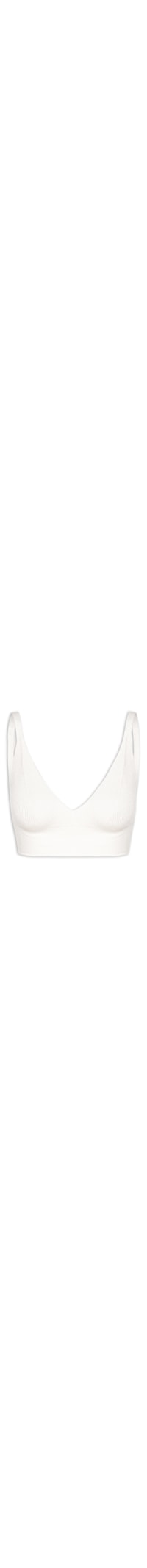 Blusa Feminina Cropped em Tricot - Off White