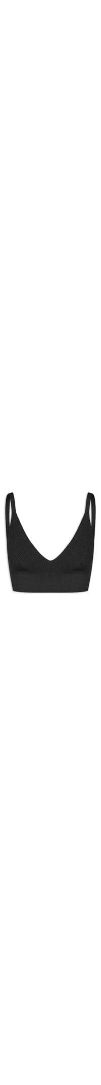 Blusa Feminina Cropped em Tricot - Preto