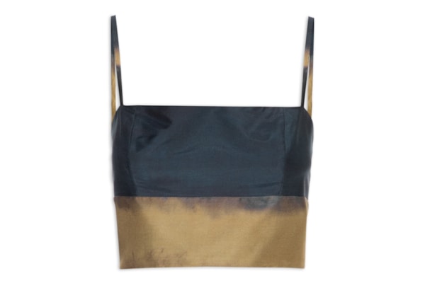 Blusa Feminina Cropped Estampado - Marrom