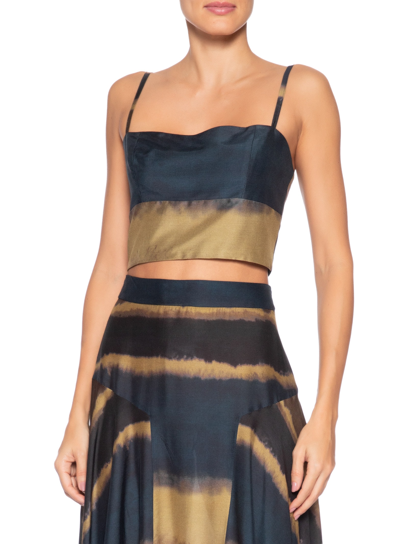 Blusa Feminina Cropped Estampado Marrom Cia Marítima