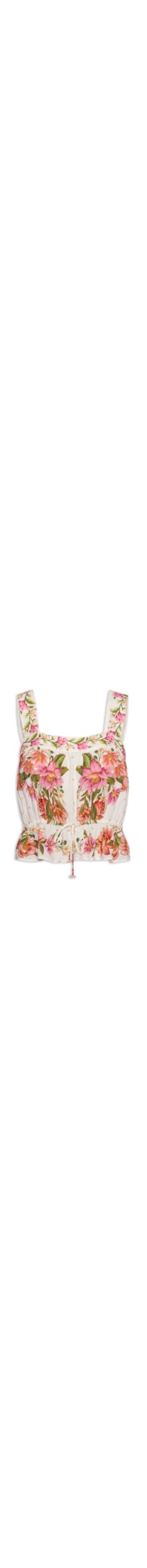 Blusa Feminina Cropped Floral De Verão - Rosa