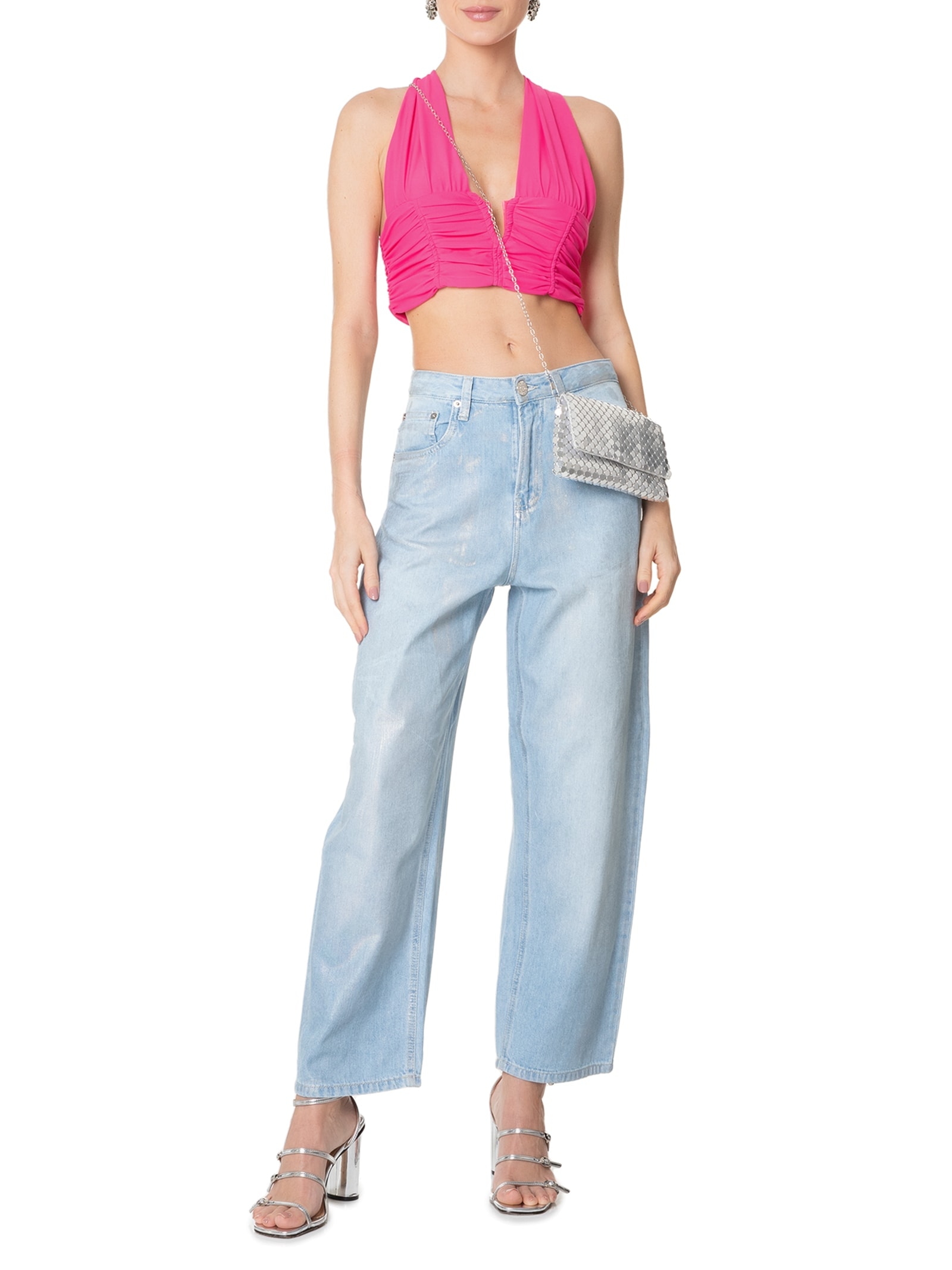 Blusa Feminina Cropped Franzida Rosa Market 33