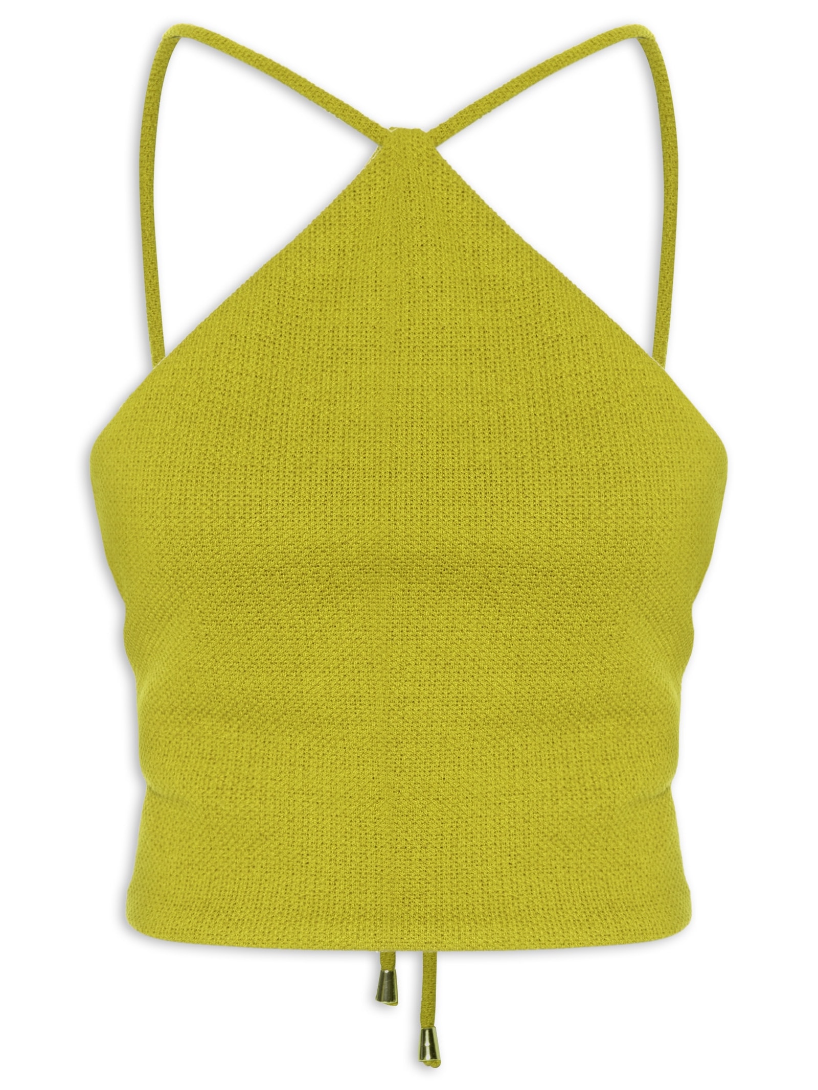 Blusa Feminina Cropped Frente Única Verde '2Essential