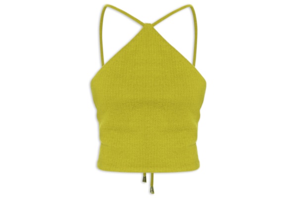 Blusa Feminina Cropped Frente Única - Verde