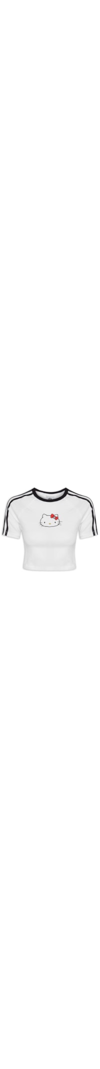 Blusa Feminina Cropped Hello Kitty - Branco