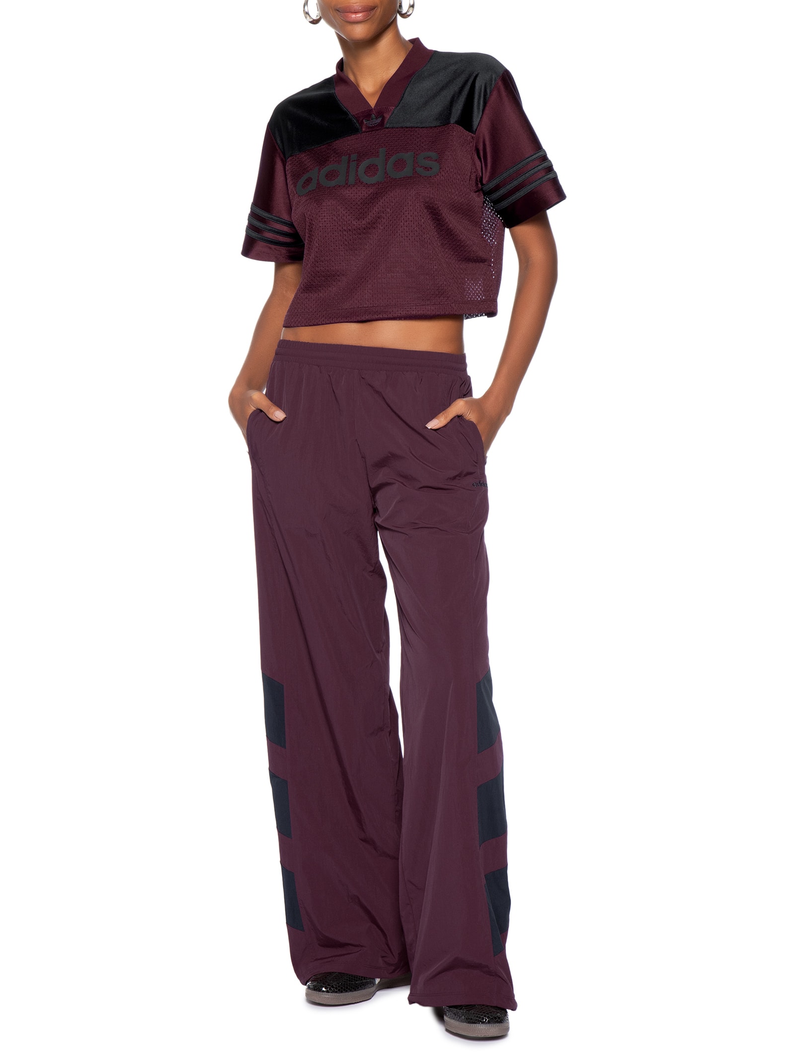 Blusa Feminina Cropped Jersey Adicolor Vermelho Adidas Originals