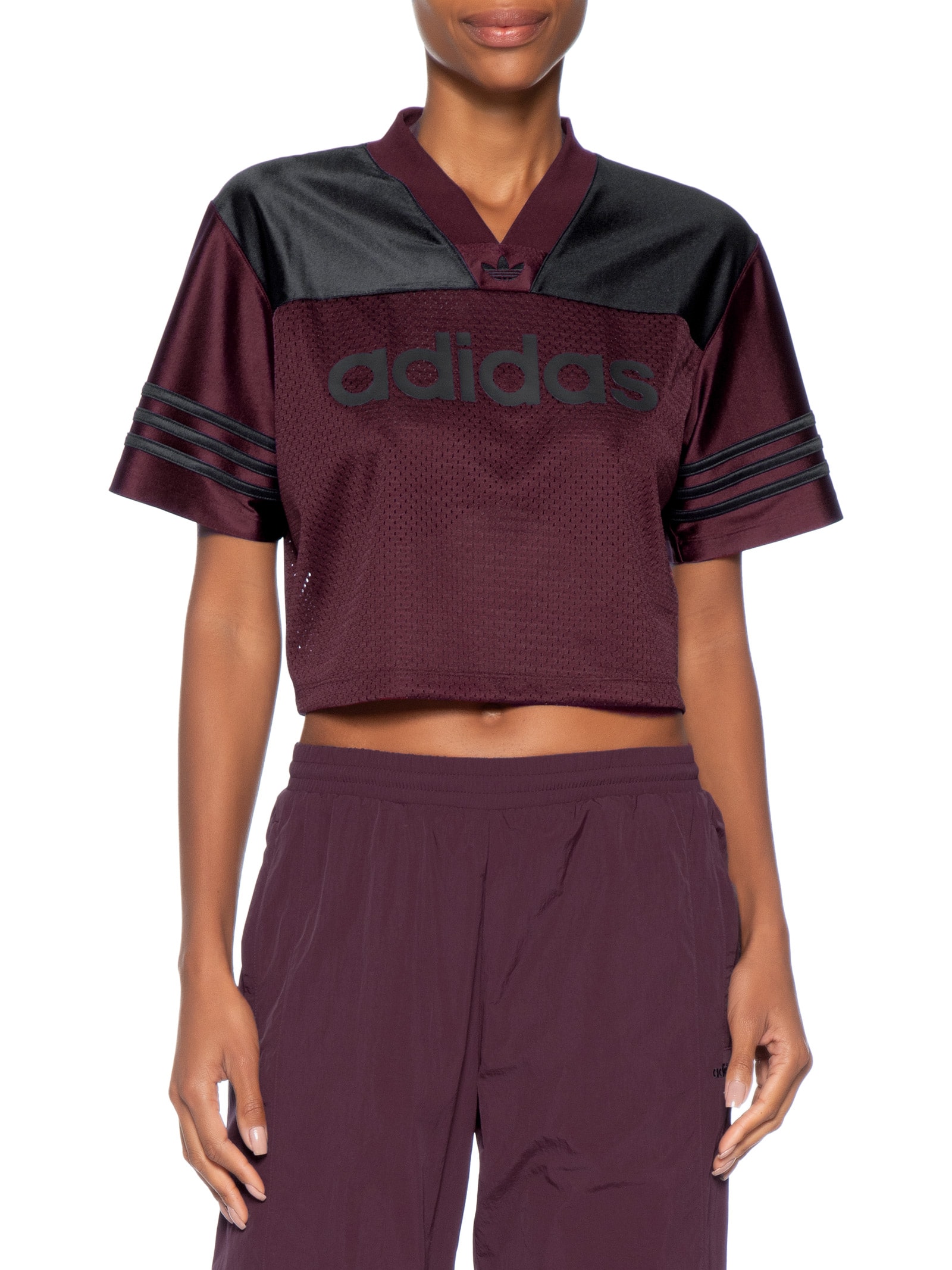 Blusa Feminina Cropped Jersey Adicolor Vermelho Adidas Originals