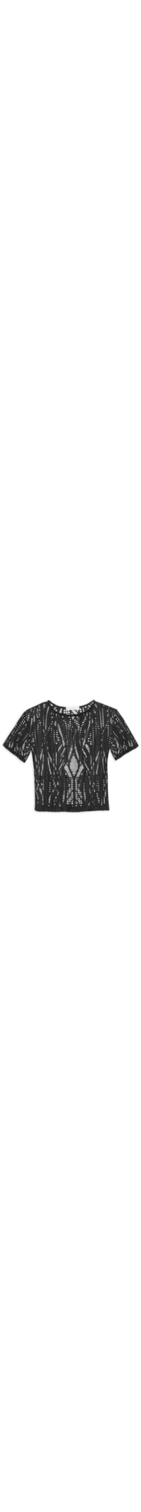 Blusa Feminina Cropped Lais - Preto