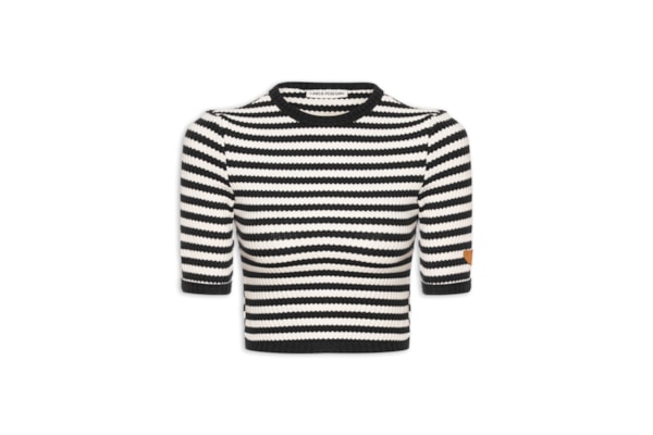 Blusa Feminina Cropped Manga Curta - Branco