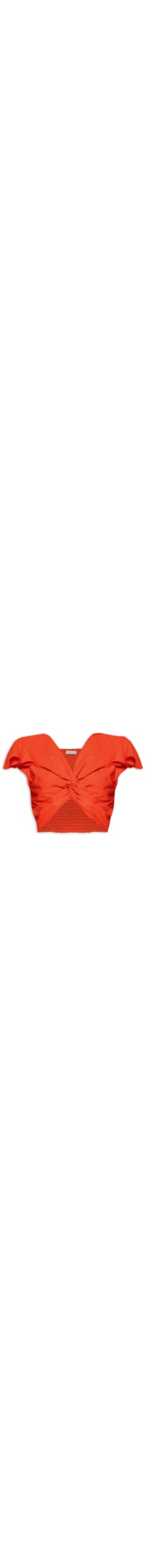Blusa Feminina Cropped Nó - Laranja