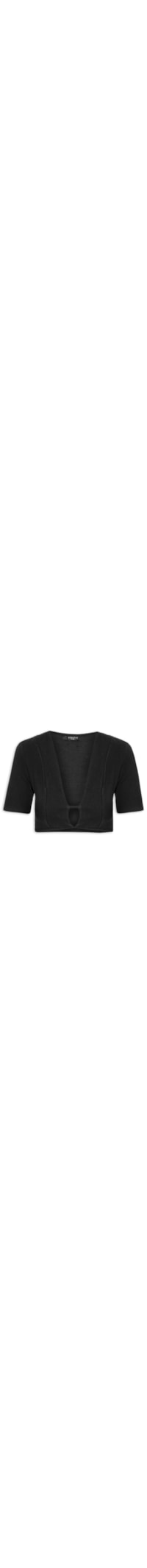 Blusa Feminina Cropped - Preto