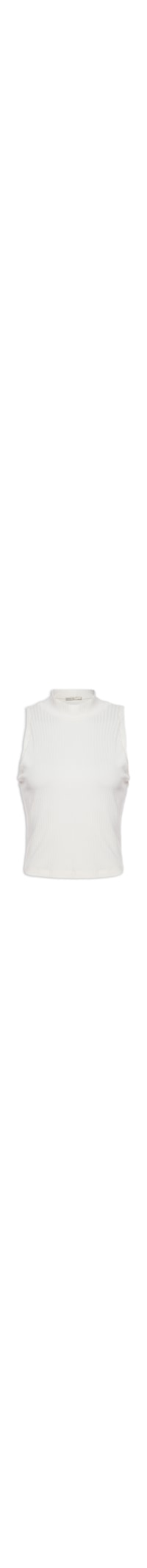 Blusa Feminina Cropped Raglan Canelada - Off White