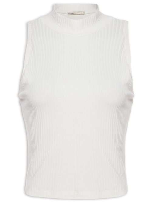 Blusa Feminina Cropped Raglan Canelada – Off White