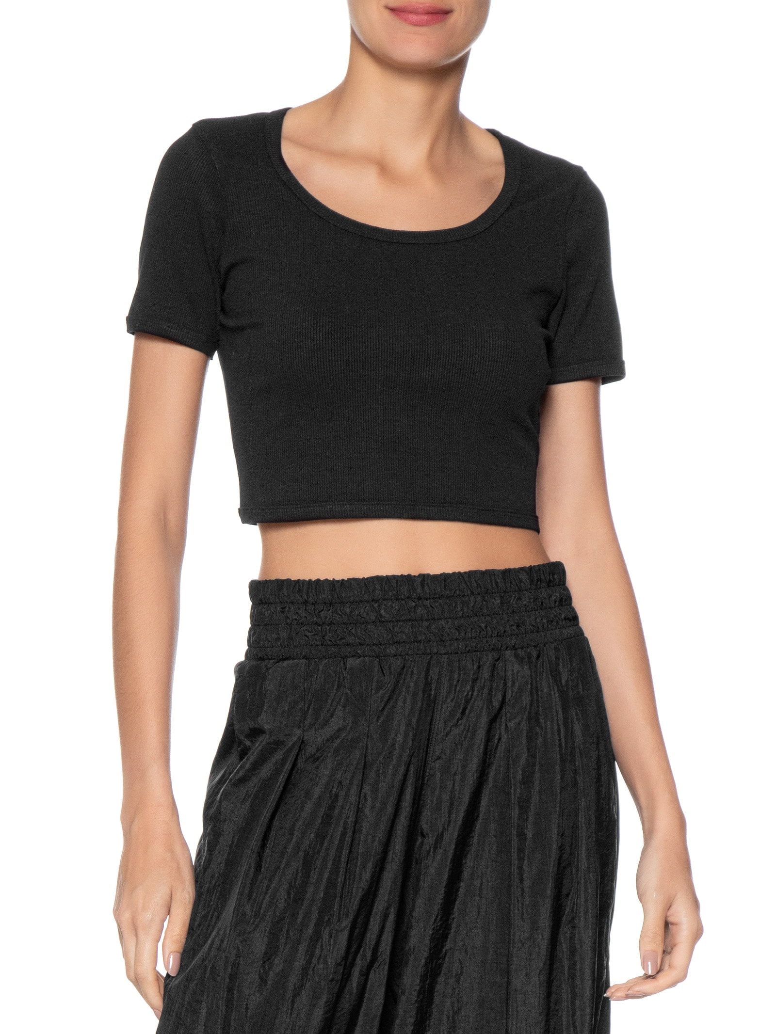 Blusa Feminina Cropped Rib Branco Fila
