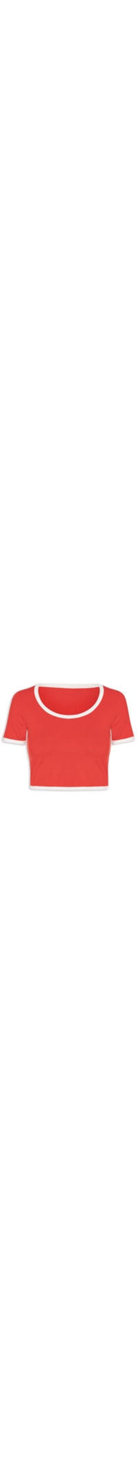 Blusa Feminina Cropped Rib - Branco