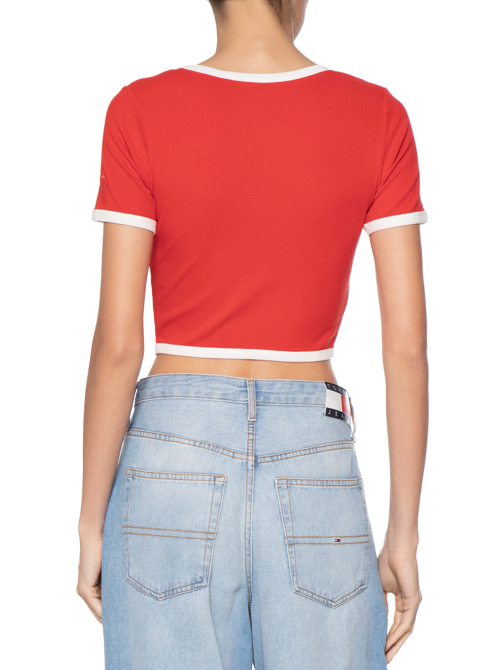 Blusa Feminina Cropped Rib Vermelho Fila