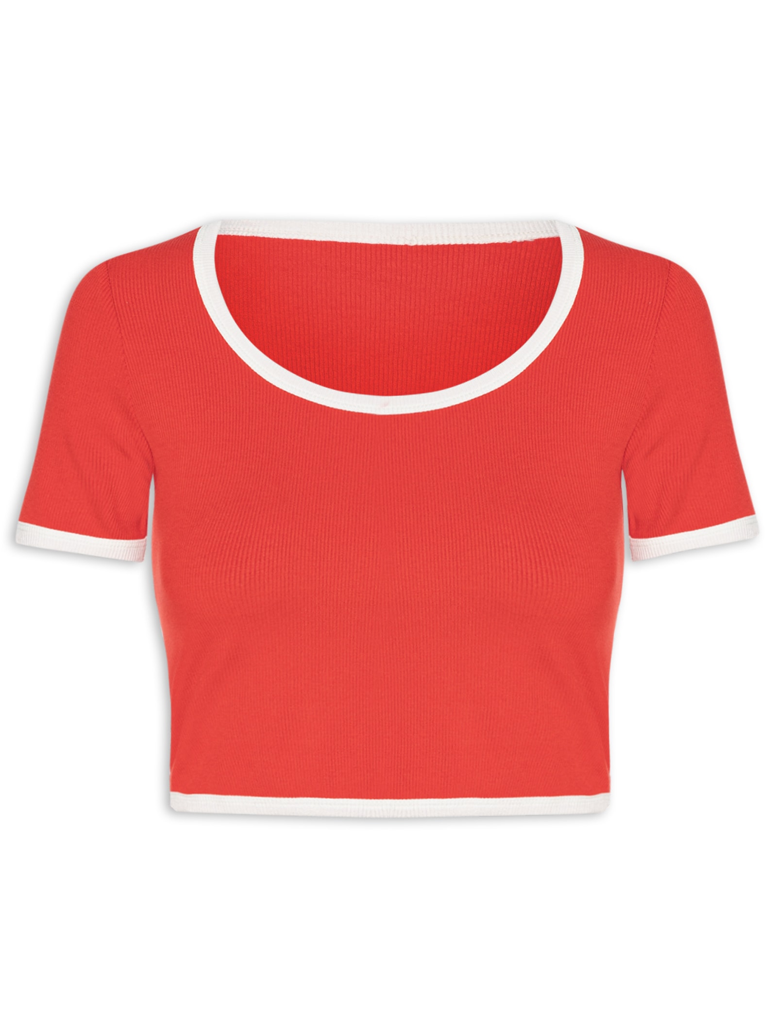 Blusa Feminina Cropped Rib Vermelho Fila