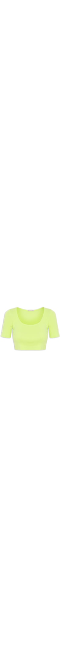 Blusa Feminina Cropped Ribana - Verde