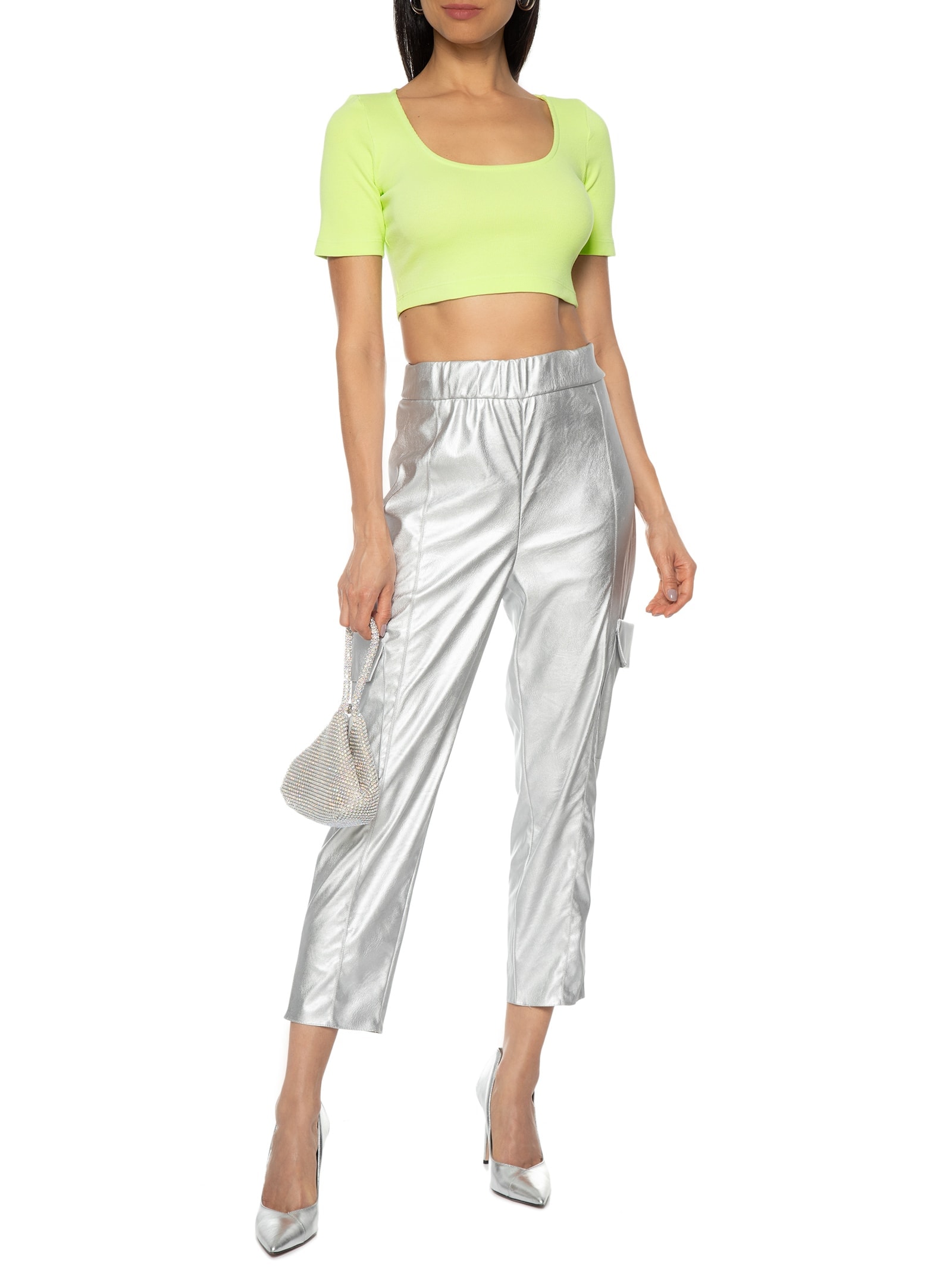 Blusa Feminina Cropped Ribana Verde Canal