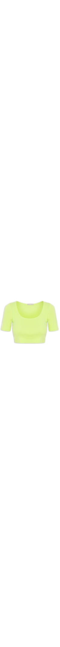 Blusa Feminina Cropped Ribana - Verde