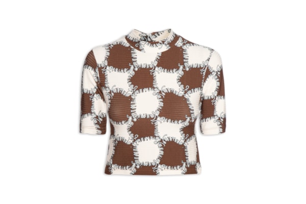 Blusa Feminina Cropped Ritmo Carioca E - Marrom