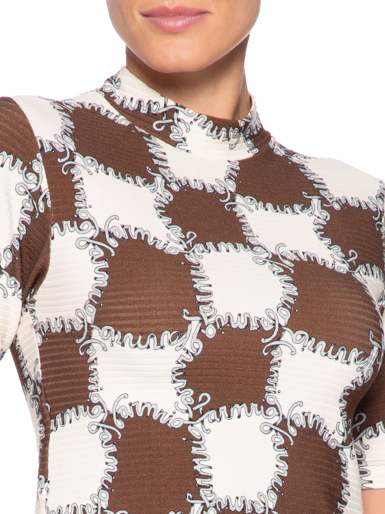 Blusa Feminina Cropped Ritmo Carioca E Marrom Farm