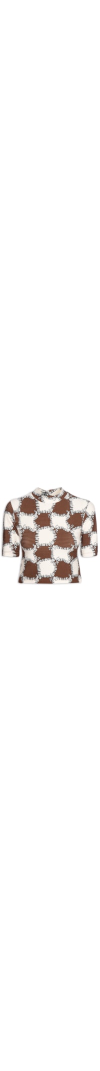 Blusa Feminina Cropped Ritmo Carioca E - Marrom