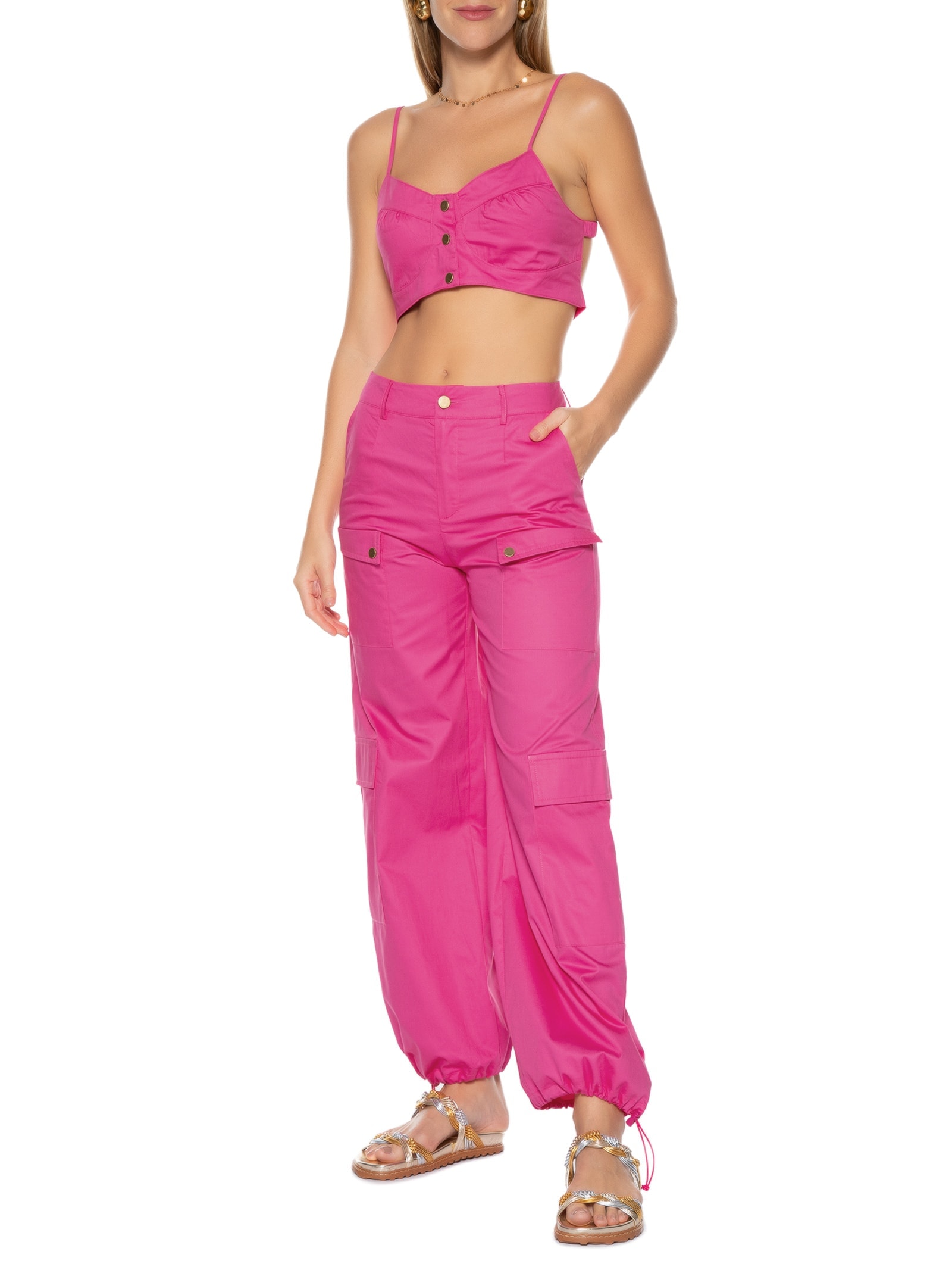 Blusa Feminina Cropped Rosa Market 33